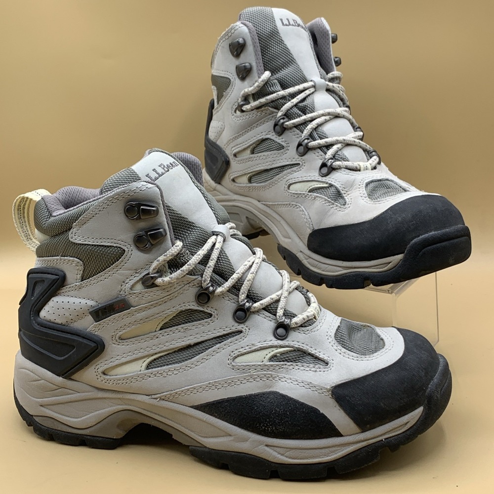 L.L. Bean Gray and Black Lace-Up Hiking Boots